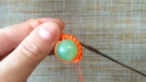 Как обвязать бусину (камушек)