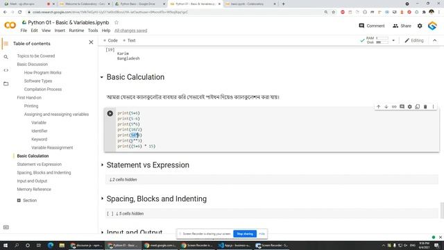 Python Basic | Basic & Variables | Class 01