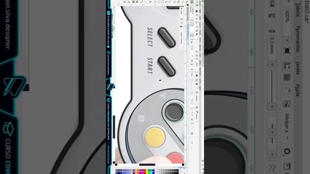 ?️VETORIZANDO UM CONTROLE DE SUPER NINTENDO NO CORELDRAW  #coreldraw #drawing #digitalart #art