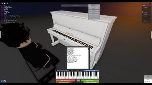 Me playing old doll by mad father on roblox piano lol