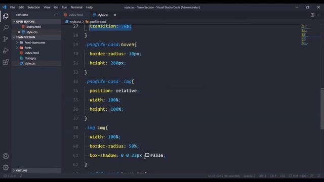 How to Create Our Team Section Using HTML and CSS | Team Section Html Css | Crown Coder