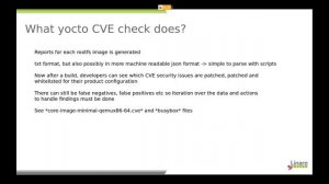 Detecting and fixing CVE security issues in yocto based embedded Linux distribution, Mikko Rapeli