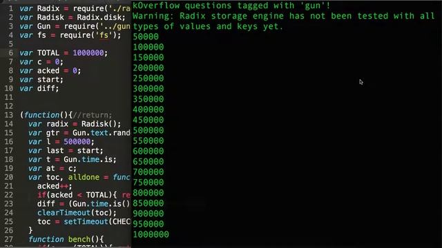 GUN Radix Storage Engine Prototype Benchmark Performance смотреть онлайн
