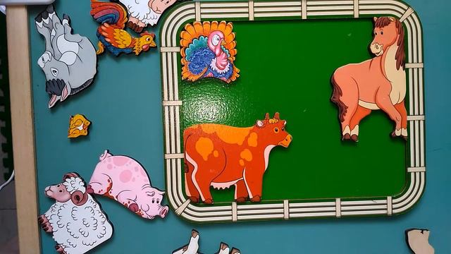 #Зоопазл #Ферма Обзор деревянного пазла Зоопазл. #Деревянный #пазл на #подложке Зоопазл. #Ферма. смотреть онлайн