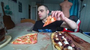 МУКБАНГ ПИЦЦА С БАНАНОМ / ПИЦЦА С ВИШНЕЙ / PIZZA / CHOCOLATE / SWEET / EATING Mukbang / ASMR АСМР