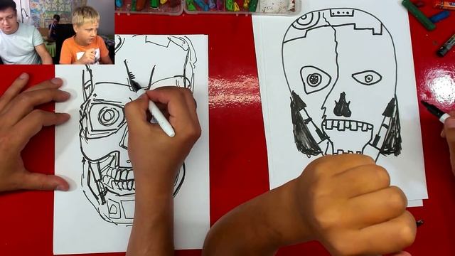 Рисуем ТЕРМИНАТОРА с Никитой смотреть онлайн