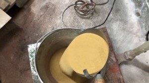 Шаг.3 Смешиваем цемент и песок