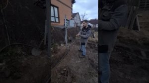 Подключение дома к электросетям. Установка трубостойки