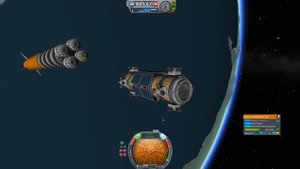 Построил модульную космическую станцию в Kerbal Space Program