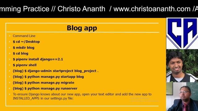 Christo Ananth - Django Blog app: Initial Set Up, Database Models, Admin, URLs, Views смотреть онлайн
