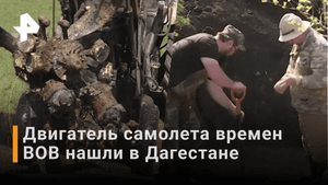 Двигатель самолета времен ВОВ обнаружили в Дагестане / РЕН Новости