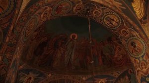 Съёмка коптером внутри храма Спаса на крови.