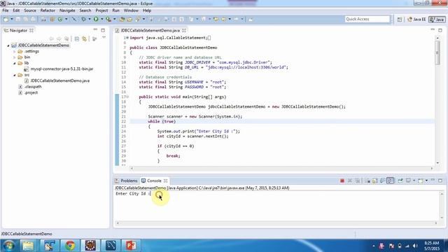 CallableStatement with Input and Output Parameters | MySQL |  JDBC | Stored Procedure