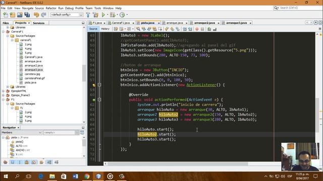 Implementacion de hilos en java, usando herencia Cap3 смотреть онлайн