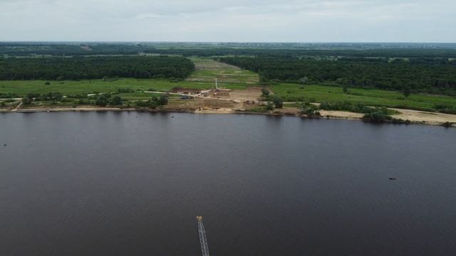 Строительство трассы М-12 [4 этап] мост через Оку - -12.06.2021- - смотреть онлайн