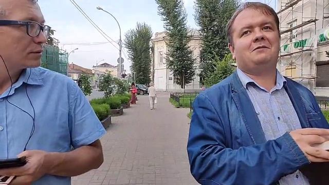 Петр Адамович Милевский на "Прогулках по старому Иркутску". 11 августа 2020 года.