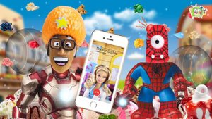 YO GABBA GABBA Super Heroes Five Little Babies JUMPING ON THE BED ♥Toy Nursery Rhyme♥