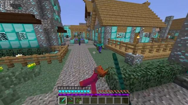 TITAN DIAMOND PRO VS 1000000 ZOMBIE NOOB IN MINECRAFT! PRO LIFE 1 MINECRAFT BATTLE MOVIE ANIMATION! смотреть онлайн