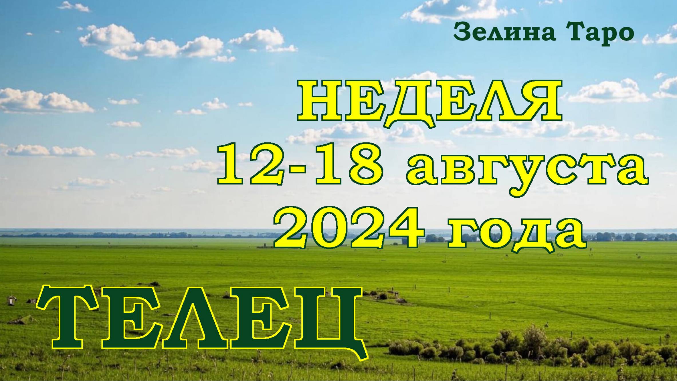 ТЕЛЕЦ | ТАРО прогноз на неделю с 12 по 18 августа 2024 года