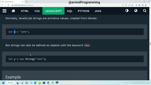 JavaScript Strings part 2 | JS Tutorial in Hindi@arvindprogramming