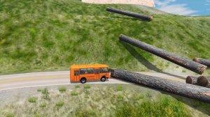 ПУНКТ НАЗНАЧЕНИЯ! БРЁВНА ВЫКАТИЛИСЬ НА ПРОЕЗЖУЮ ЧАСТЬ | BeamNG.drive