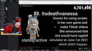 Kreekcraft Reacts To Top 100 Roblox Hackers (sus)