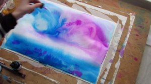 МОРЕ АКВАРЕЛЬЮ - Абстрактный морской пейзаж по-мокрому