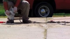 Подъем просевших плит полимерным материалом