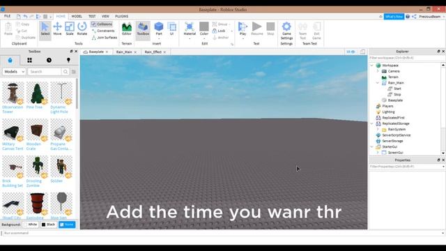 Roblox Studio : How to make 3D RainSystem смотреть онлайн