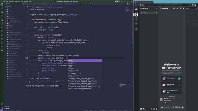 Understand Roles & Permissions with discordpy by creating a welcome bot