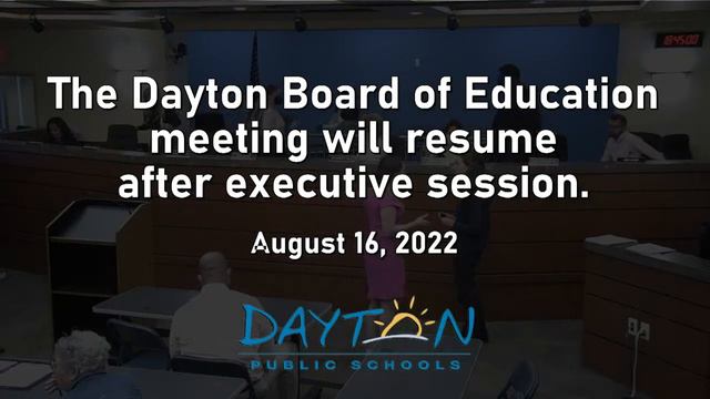 Dayton Board of Education - Business Meeting - August 16, 2022 смотреть онлайн