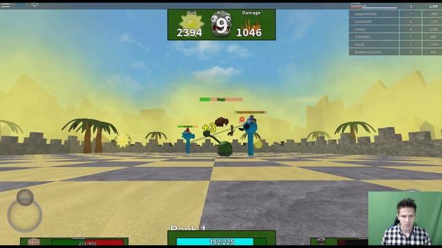 Roblox и игра растение против зомби plants vs zombie 1 Роблокс от Фаника . смотреть онлайн