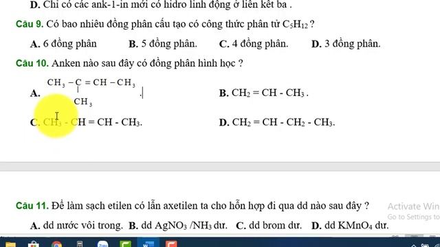 Giải Bài Tập Trắc Nghiệm Anken,Ankin,Ankadien- Hóa Lớp 11 - Em Yêu Hóa Học смотреть онлайн
