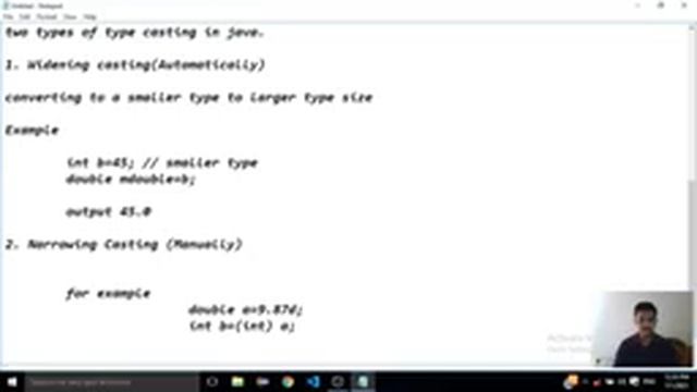 Variable And Type Casting in Java