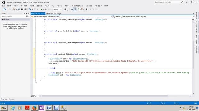 Simple LOGIN With Windows Form C# via ADO.NET and MS SQL SERVER смотреть онлайн