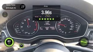Разгон Ауди А5 Stage1 0 -100 км/ч / Acceleration of the Audi A5 0 -100 km/h/ Замер скорости A5 (B9)