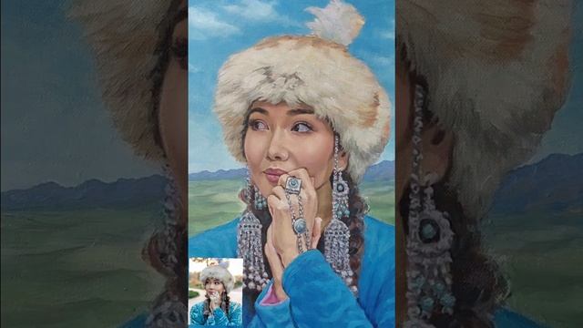 Painted a portrait from a fotograph. Написал портрет с фотографии. живопись маслом ?на холсте