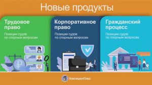 Новые продукты КонсультантПлюс для юриста