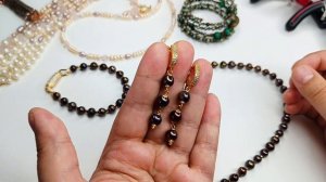 Переделки от мадам Бижу, лайфхаки, украшение из раухтопаза, малахита, жемчуга, янтаря