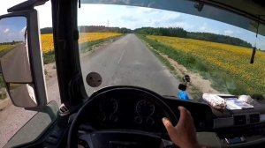 Как проходит один день в работе на самосвальном зерновозе. Температура +39 уже!  Выживаем как можем