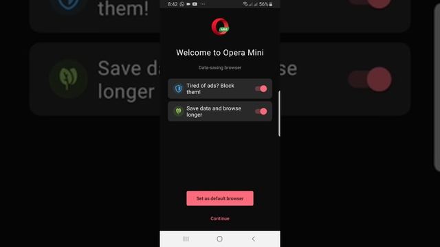 Opera Mini Browser Current Setting And Offline Setting смотреть онлайн