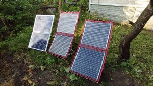 Солнечные туристические панели для мини станции 12 вольт.