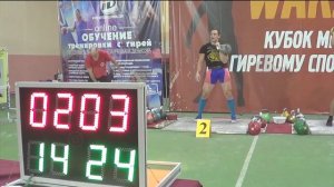 Полумарафон Длинный цикл 36 кг Иван Денисов Кубок мира WAKSC 2019