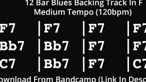 Минус для гитары Фа Мажор Шаффл 120bpm Bb major Blues 12 тактовый квадрат