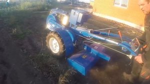 Дизельный мотоблок Garden Scout 101 DE Обработка целины почвофрезой