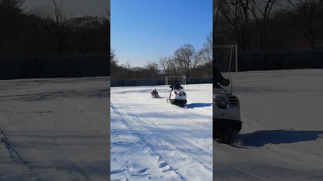 Катаемся на снегоходе!!! Свежий воздух, развлечение!!! смотреть онлайн