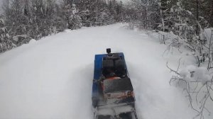 Прогулка в лес на БУРЛАКЕ. Прокатился на мотобуксировщике. Выходной на природе.