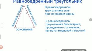 Геометрия. 7 класс. Основные определения и теоремы
