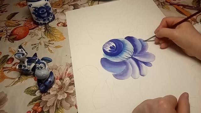 Перченок О Г 16 06 Урок для прикладного творчества Гжель акварель смотреть онлайн