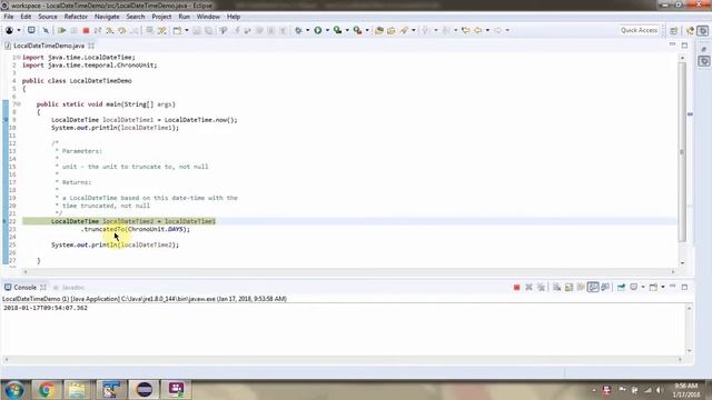 How to use truncatedTo method of LocalDateTime Class? | Java 8 Date and Time